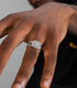 S925 sterling silver clock ring for men and women hip-hop retro trend high-end index finger ring - MOWTE