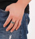Cross open ring versatile personality S925 sterling silver ring street hip-hop style index finger ring for men - MOWTE