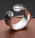 Cross open ring versatile personality S925 sterling silver ring street hip-hop style index finger ring for men - MOWTE