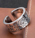 Creative Graffiti Ring Men's S925 Sterling Silver Versatile Wide Ring Personalized Hip-Hop Opening Adjustable - MOWTE
