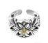 Domineering personality S925 sterling silver vine ring men's and women's street hip-hop cross open ring trend - MOWTE