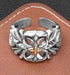 Domineering personality S925 sterling silver vine ring men's and women's street hip-hop cross open ring trend - MOWTE