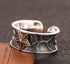 Hip-hop five-pointed star ring men's S925 sterling silver open ring trendy index finger ring - MOWTE
