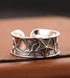 Hip-hop five-pointed star ring men's S925 sterling silver open ring trendy index finger ring - MOWTE