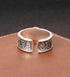 Retro personalized vajra ring for men S925 sterling silver inlaid with turquoise six-character mantra open index finger ring - MOWTE