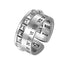 Roman numeral scale ring for men S925 sterling silver hip-hop punk style personalized rivet opening ring - MOWTE