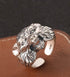 Punk domineering personality wolf head ring men's trendy index finger ring S925 silver Seiko beast opening ring - MOWTE