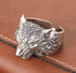 Punk domineering personality wolf head ring men's trendy index finger ring S925 silver Seiko beast opening ring - MOWTE