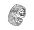 S925 sterling silver wave pattern ring men's trendy punk hip-hop wave index finger ring personalized open ring - MOWTE