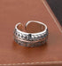 925 sterling silver chain rattan grass pattern opening design high street trendy ring men's index finger ring - MOWTE