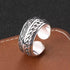 925 sterling silver chain rattan grass pattern opening design high street trendy ring men's index finger ring - MOWTE