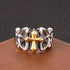 925 sterling silver hollow cross open ring men's high-end texture wide ring hip-hop personality - MOWTE