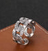 Rattan grass pattern ring for men 925 sterling silver personalized thorn chain open ring punk hip hop - MOWTE