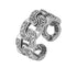 Rattan grass pattern ring for men 925 sterling silver personalized thorn chain open ring punk hip hop - MOWTE