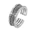 Retro rattan grass pattern open ring for men, trendy 925 sterling silver personalized tree pattern texture engraving ring for women - MOWTE