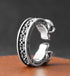 S925 sterling silver double skull ring for women hip hop personalized open ring cross index finger ring for men - MOWTE