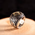 s925 sterling silver retro silver men's fashionable and domineering sun ancient rattan totem pattern index finger ring - MOWTE