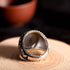 s925 sterling silver retro silver men's fashionable and domineering sun ancient rattan totem pattern index finger ring - MOWTE