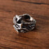 s925 sterling silver retro domineering men's fashion trend cross python entwined retro ring - MOWTE
