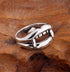 S925 silver personalized ring creative trendy design men's ring simple index finger sterling silver ring - MOWTE