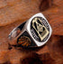 S925 sterling silver ring domineering retro living ring personalized trendy men's jewelry - MOWTE