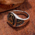 S925 sterling silver ring domineering retro living ring personalized trendy men's jewelry - MOWTE