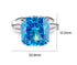 Luxury 8A zircon cushion cut gemstone ring 925 silver high carbon diamond - MOWTE