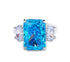 Luxury 8A zircon cushion cut huge gemstone ring 925 silver high carbon diamond - MOWTE