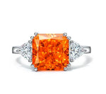 5 carat high carbon diamond ring ice flower cut luxury ring for women wedding ring s925 silver - MOWTE