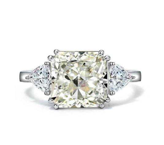 5 carat high carbon diamond ring ice flower cut luxury ring for women wedding ring s925 silver - MOWTE