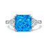 5 carat high carbon diamond ring ice flower cut luxury ring for women wedding ring s925 silver - MOWTE