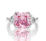 5 carat high carbon diamond ring ice flower cut luxury ring for women wedding ring s925 silver - MOWTE