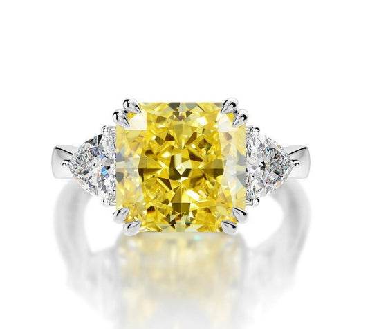 5 carat high carbon diamond ring ice flower cut luxury ring for women wedding ring s925 silver - MOWTE