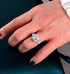 5 carat high carbon diamond ring ice flower cut luxury ring for women wedding ring s925 silver - MOWTE