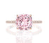 925 silver 10*10mm high carbon diamond 5 carat fat square pink diamond ring engagement proposal wedding ring for women - MOWTE