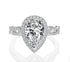 High-end high carbon diamond ring female main diamond 2 carat set ring s925 - MOWTE