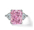 15 carat engagement ring 925 silver ring pink ice flower cut women's ring - MOWTE