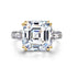 Luxurious square high carbon diamond 7 carat ring jewelry cushion cut wedding ring - MOWTE