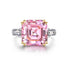 Luxurious square high carbon diamond 7 carat ring jewelry cushion cut wedding ring - MOWTE