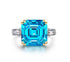 Luxurious square high carbon diamond 7 carat ring jewelry cushion cut wedding ring - MOWTE