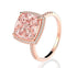 New sterling silver 5 carat Morgan pink square 10*10 high carbon diamond ring for women with high-end feel - MOWTE