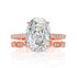 Hot selling flash high carbon diamond 4 carat ring set for couple wedding 9*13mm ice flower cut - MOWTE