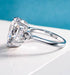 S925 silver pear cut 10*14 high carbon diamond 6 carat simple personality ring women's large diamond ring - MOWTE