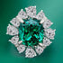 New 6 carat fat square 10*11 luxury full gemstone 925 sterling silver ring - MOWTE