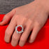 New 6 carat fat square 10*11 luxury full gemstone 925 sterling silver ring - MOWTE