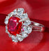 New 6 carat fat square 10*11 luxury full gemstone 925 sterling silver ring - MOWTE