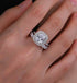 High carbon diamond ring for women 3 carats 8*9mm & fashionable luxury surround ring - MOWTE