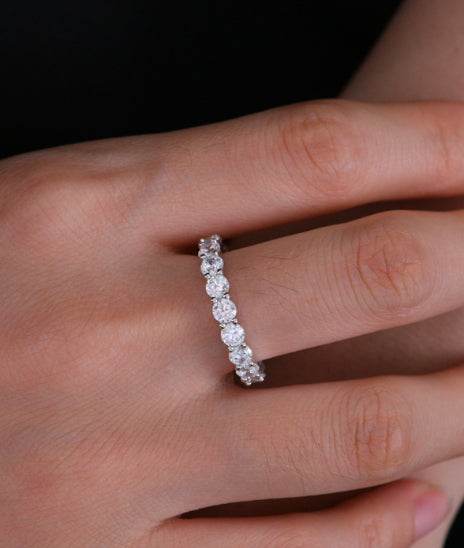 High carbon diamond ring for women 3 carats 8*9mm & fashionable luxury surround ring - MOWTE