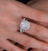 High carbon diamond ring for women 3 carats 8*9mm & fashionable luxury surround ring - MOWTE