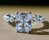 Popular new fashion luxury full diamond 4ct rectangular 8*10 high carbon diamond ring for women - MOWTE